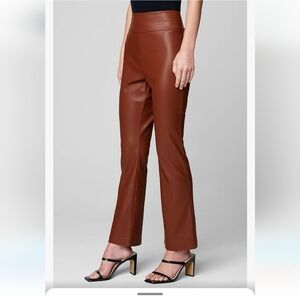 NWT‎ BlankNYC Women's Vegan Leather Wide Yoke Kick Flare Pants Fall Winter